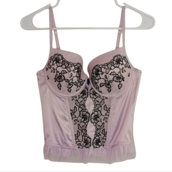sophie b. Other - Sophie B. Elegant Pink Lace-Embroidered Corset Top
